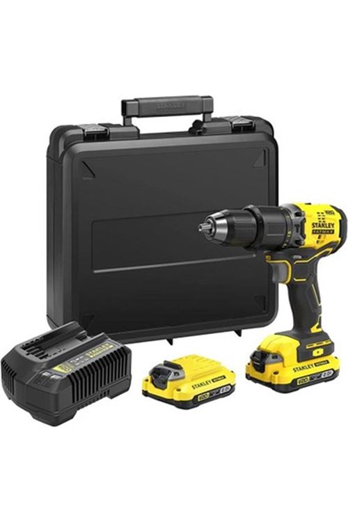 Stanley SBD715D2K 18V 2.0 Ah V20 Li-ion Çift Akülü Kömürsüz Darbeli Matkap + Vidalama