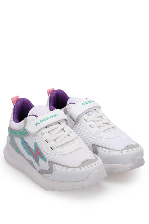 Slazenger Kaoru Sneaker Kız Çocuk Ayakkabı Beyaz / Lila. 31 numara