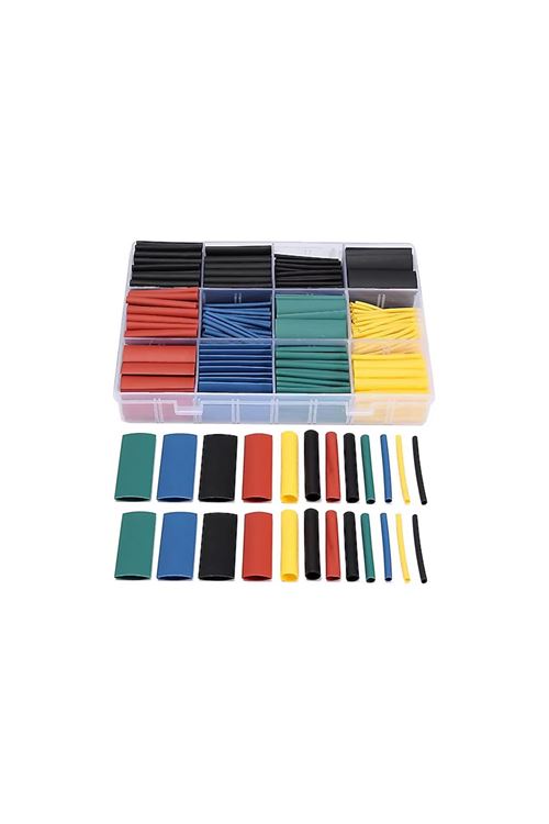 Makaron Isı İle Daralan Kablo Seti 530 Adet 8 Boy 5 Renk Kutulu