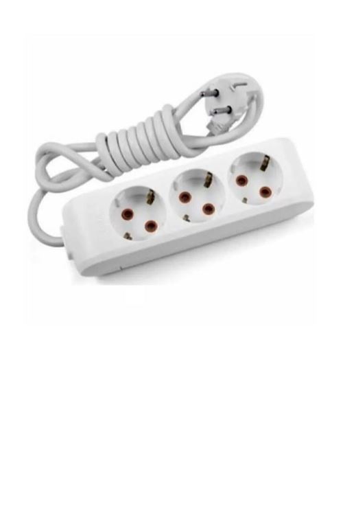 3'lü Üçlü Topraklı Uzatma Kablolu Grup Priz 3 Metre Orijinal Ürün