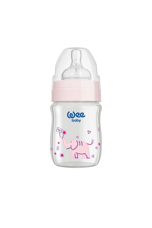 139 Klasik Plus Geniş Ağızlı Isıya Dayanıklı Cam Biberon 120 ml Pembe